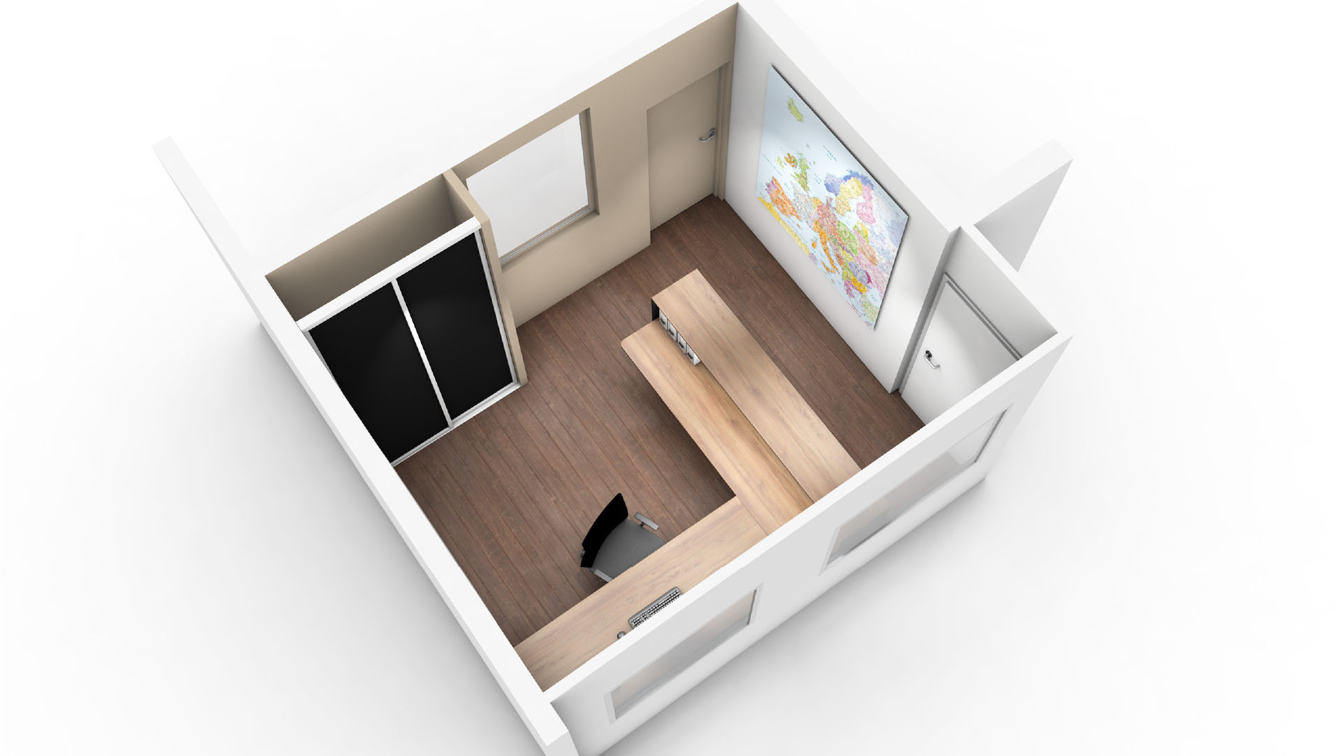 plan 3D pour bureau professionnel industrie